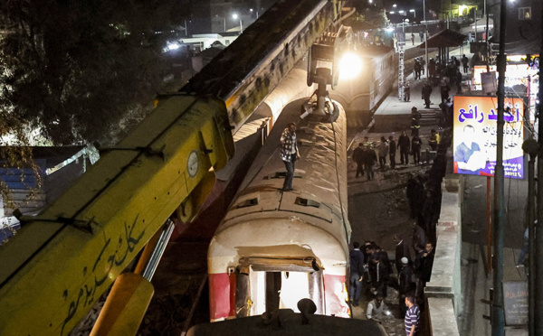 Quatre morts et 23 blessés dans l'accident de train mardi en Egypte