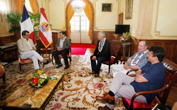 Le PDG de Vinci Energies reçu par Edouard Fritch