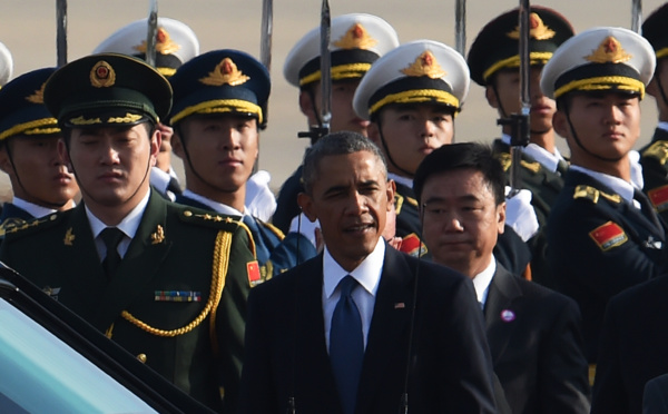 Barack Obama arrive à Pékin, première étape de sa tournée asiatique