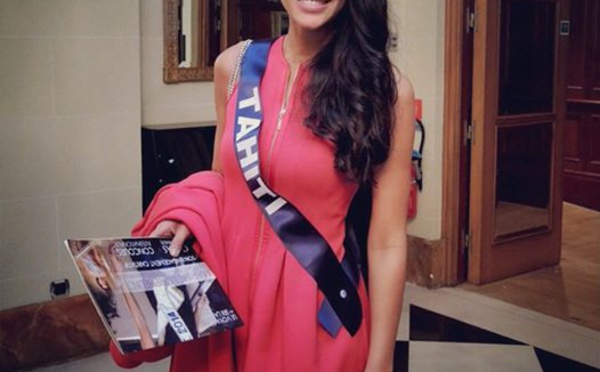 Hinarere Taputu en pleine préparation pour Miss France