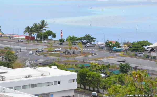 Inauguration officielle du rond-point de la mairie à Punaauia