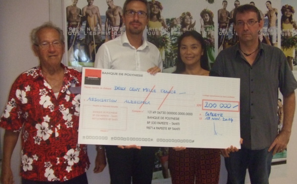 La Banque de Polynésie s’engage aux côtés de l’AAMAPF dans la lutte contre la maladie d’Alzheimer