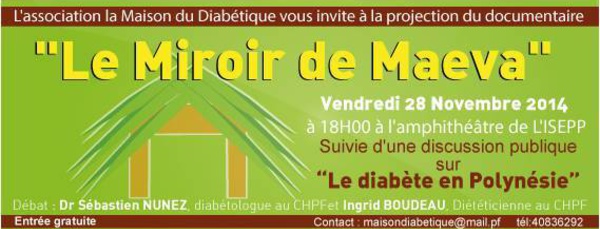 Projection d’un documentaire suivie d’une discussion publique sur le diabète en Polynésie