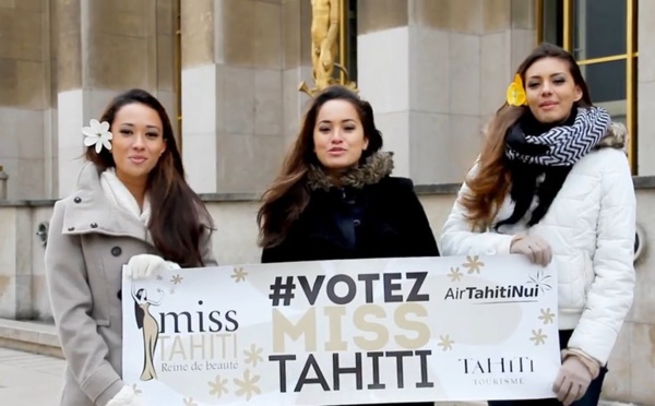 Les trois dauphines de Hinarere à Paris pour la soutenir