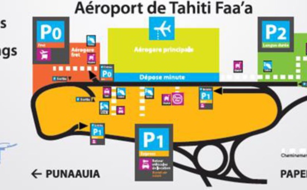 Stationnement à l'aéroport de Tahiti : un parking longue durée à 8 000 Fcfp pour 30 jours