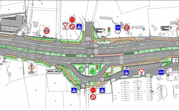 Punaauia : Nouvelles dispositions de circulation sur l'échangeur de Taina