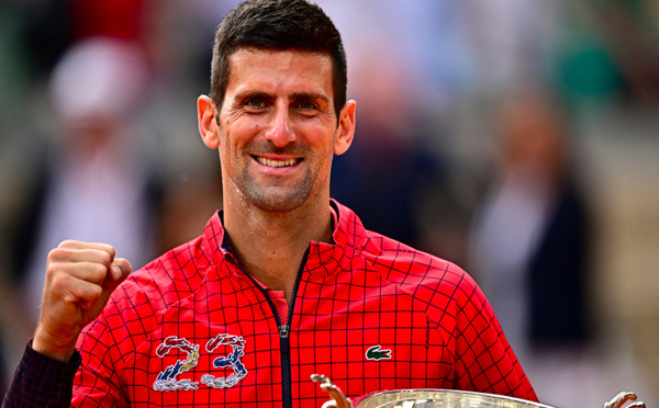 Roland-Garros: Djokovic se hisse au firmament avec 23 titres du Grand Chelem