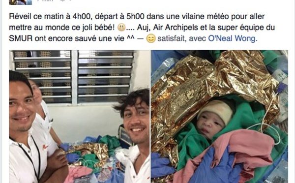 Elle accouche à l'aéroport de Manihi
