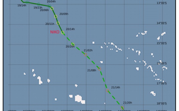 « Niko » pourrait devenir une « dépression tropicale forte »