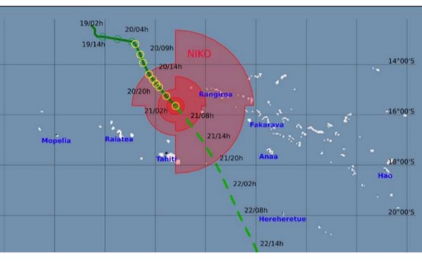 Météo France : "Niko ne devrait pas atteindre le stade de cyclone"