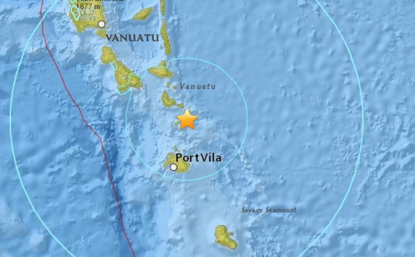 Puissant séisme au Nord-est de Port-Vila