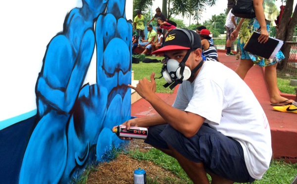 Le grand gagnant du concours de graff des 50 ans de Faa'a