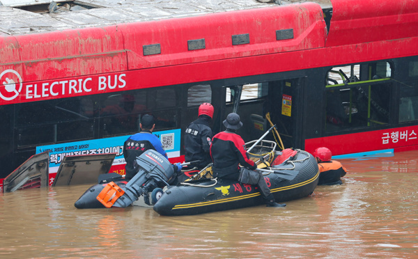 En Corée du Sud, inondations et glissements de terrain font 37 morts