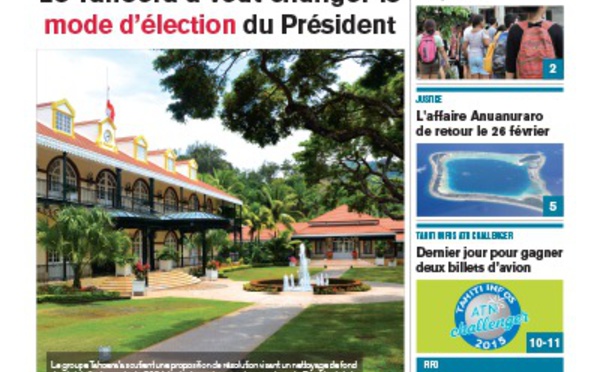 TAHITI INFOS N°345 du 30 janvier 2015