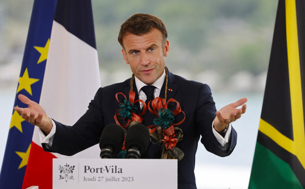 Macron lance un appel commun avec le Vanuatu face au changement climatique