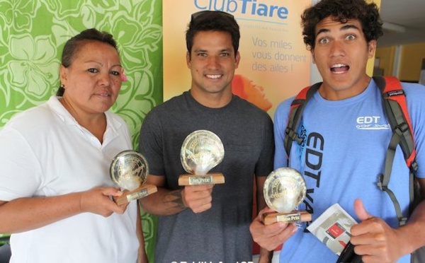 Tahiti Infos ATN Challenger : Michel Bourez, Rete Ebb et Anne Caroline Graffe, sportifs préférés des polynésiens.