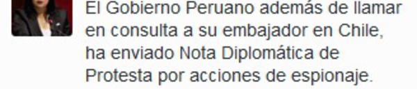 Le Chili accusé d'espionnage par le Pérou