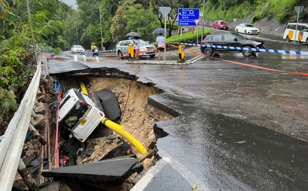 Hong Kong touchée par des pluies historiques