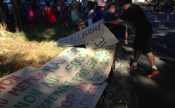 Une centaine de manifestants de la CPS devant Tarahoi