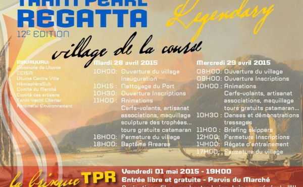 Tahiti Pearl Regatta:  Le village de la course s’installe à Uturoa