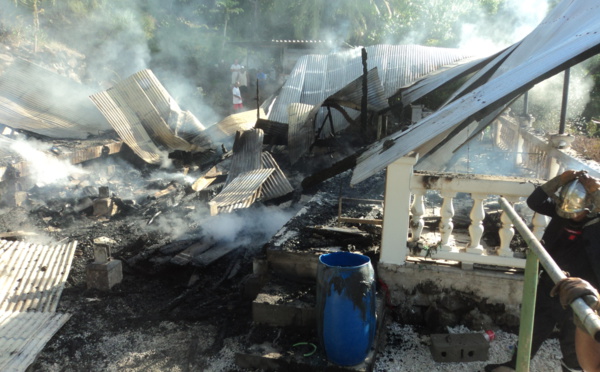 Incendie : Maison, travail, une famille de Maupiti a tout perdu