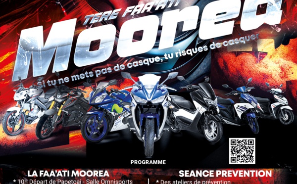 Un tour de Moorea en guise de prévention pour les motards