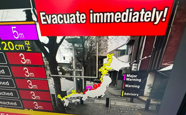 Alerte au tsunami au Japon après un important séisme dans le centre du pays