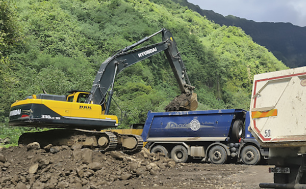 Extraction de 200 000 mètres cubes de matériaux dans la vallée de Mapuaura