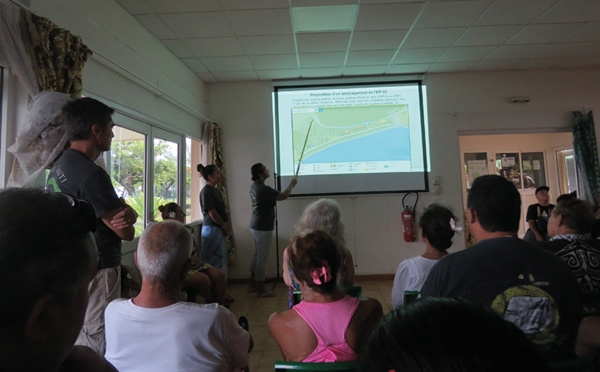 Tāhei ‘Auti présente son projet pour Temae