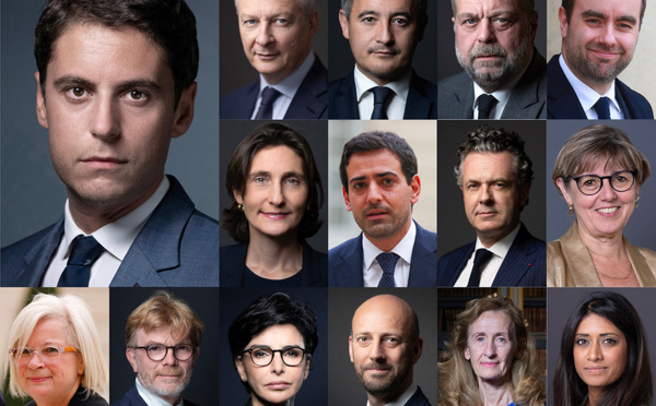 Un gouvernement Attal au complet mais déjà affaibli