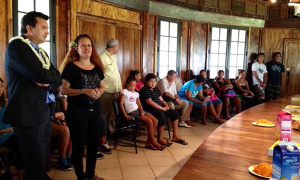 René Temeharo à la rencontre de jeunes accueillis en service civique par la FOL