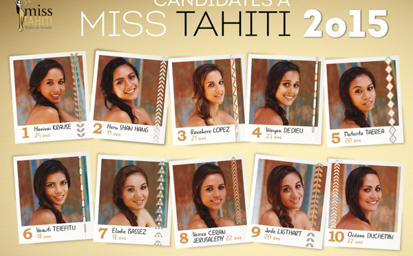 Dernière ligne droite pour les dix candidates à l'élection de Miss Tahiti 2015
