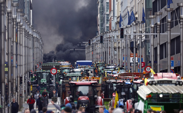 Colère agricole: les 27 valident la révision de la PAC, les tracteurs de retour à Bruxelles
