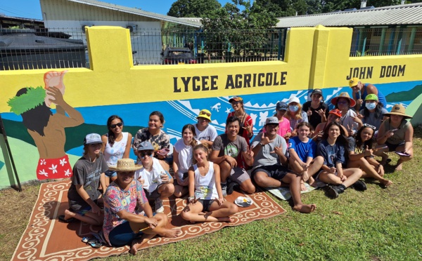 Une fresque grandeur nature à Taravao