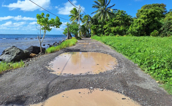 Tautira : la route côté mer refait surface