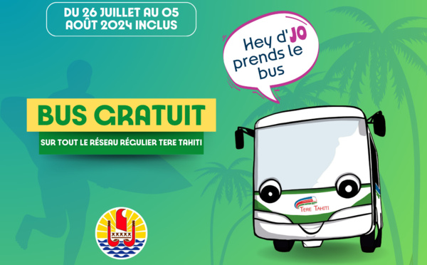 ​Le réseau de transport Tere Tahiti gratuit pour le JO