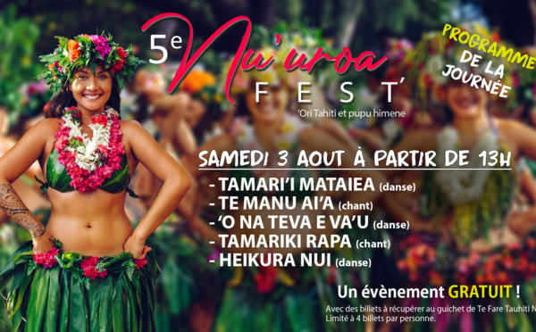 Le Heiva i Tahiti se poursuit le 3 août avec le Nu’uroa Fest’