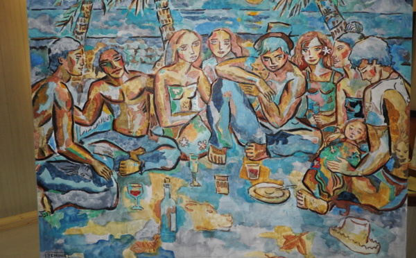 Une magnifique palette de bleus signée du peintre Tehina