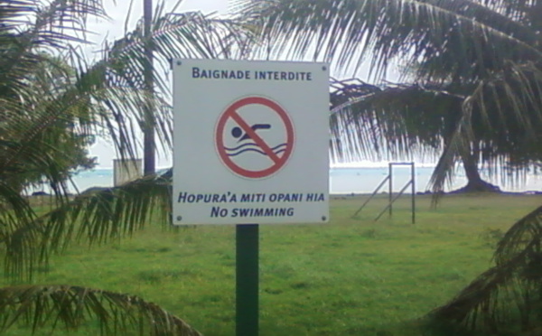 A Moorea, la baignade est interdite passe Taotaha