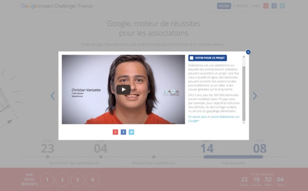 Make Sense sélectionnée au Google Impact Challenge