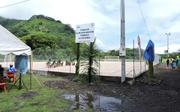Tautira : Le nouveau terrain de Beach soccer de Taiarapu Est a été inauguré ce mardi matin