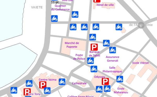 Le stationnement des deux-roues interdit sur les trottoirs au centre-ville
