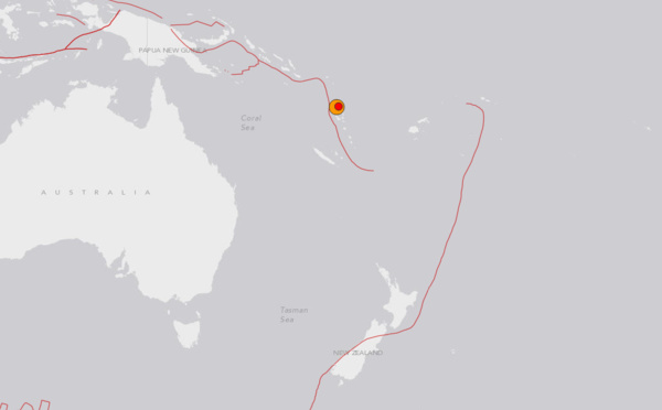 Séisme de magnitude 7,3 au large du Vanuatu