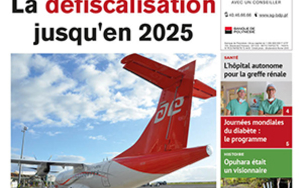 TAHITI INFOS N°537 du 13 novembre 2015