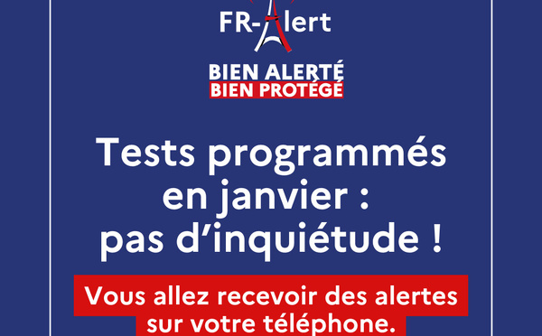 ​Des tests FR-Alert en janvier