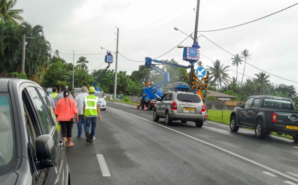 Papara : La rénovation partielle de l'éclairage public a démarré ce matin