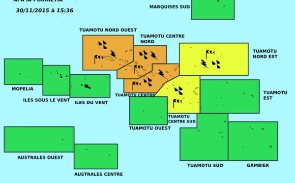 La dépression 04F "se dirige lentement vers les Tuamotu"