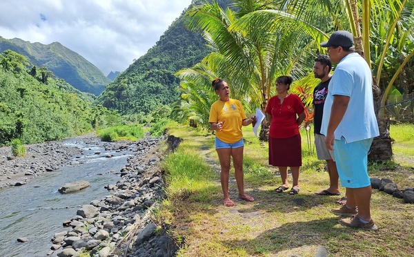 Un accès menacé par les crues à Papara