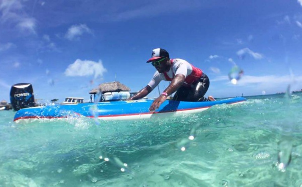 Waterman – Ironmana 2015 : Le jeune Keahi Agnieray sur le podium.