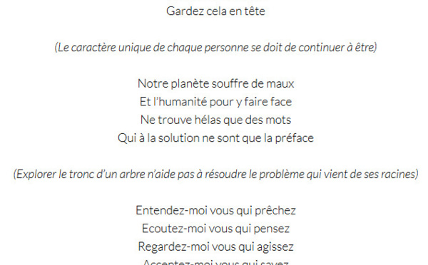 La poésie pour un "coup de gueule pacifique"